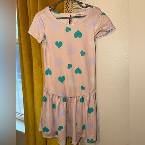 Dot Dot Smile Blush Pink Dress with Hearts 5T